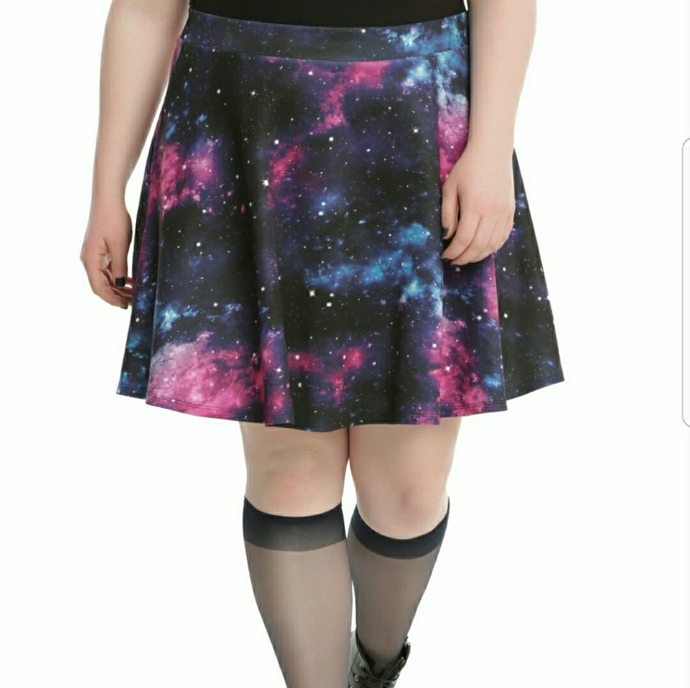 GALAXY PRINT CIRCLE SKIRT PLUS SIZE